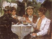 Lovis Corinth In Max Halbe-s Garden oil